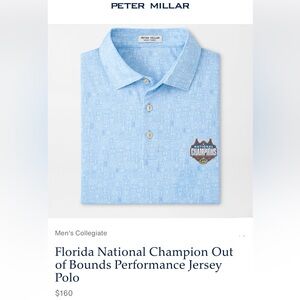PETER MILLAR Florida National Champion Out of Bounds Performance Jersey Polo